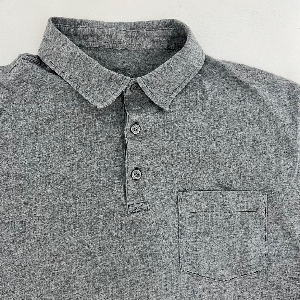 Patagonia Mens Medium Performance‎ Polo Shirt Gray Organic Cotton Short Sleeve - Picture 3 of 8